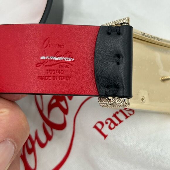 Men’s Christian Louboutin, Ricky Belt size 100 cm/40 inches made in Italy - Picture 4 of 6